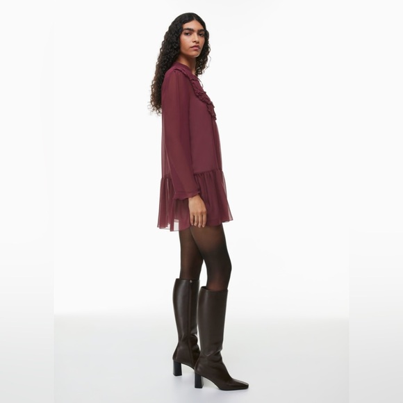 Aritzia Wilfred Alessia Mini Ruffle Dress - Picture 4 of 8
